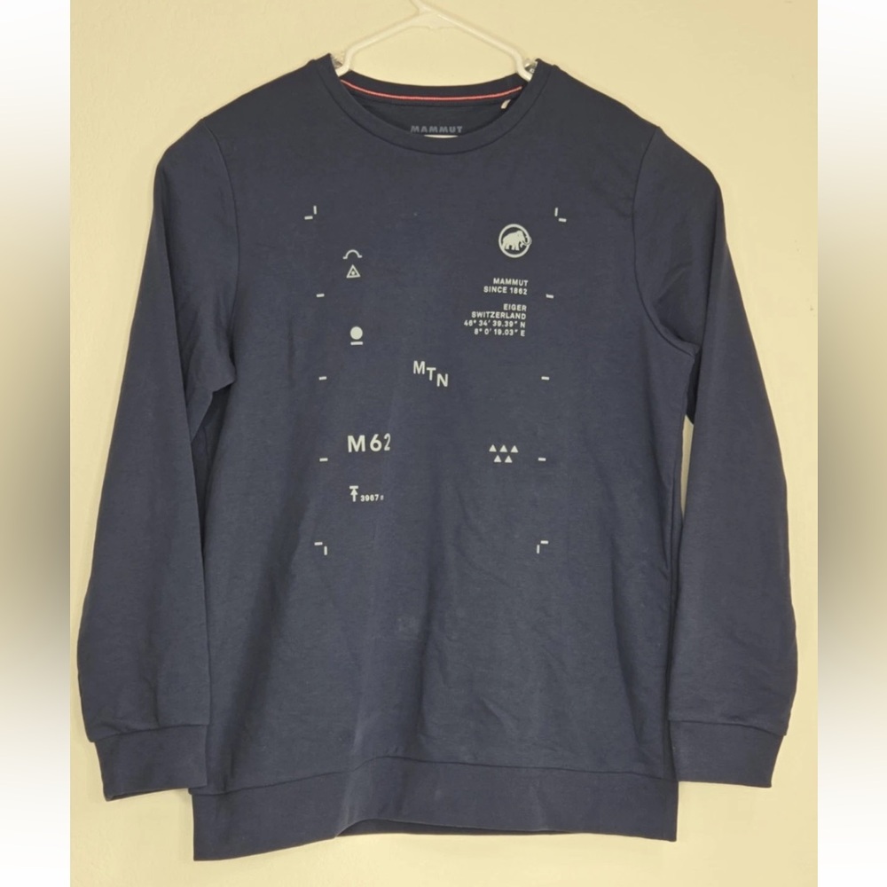 Mammut Core ML Crew Neck Pullover Blue Size XL Mens